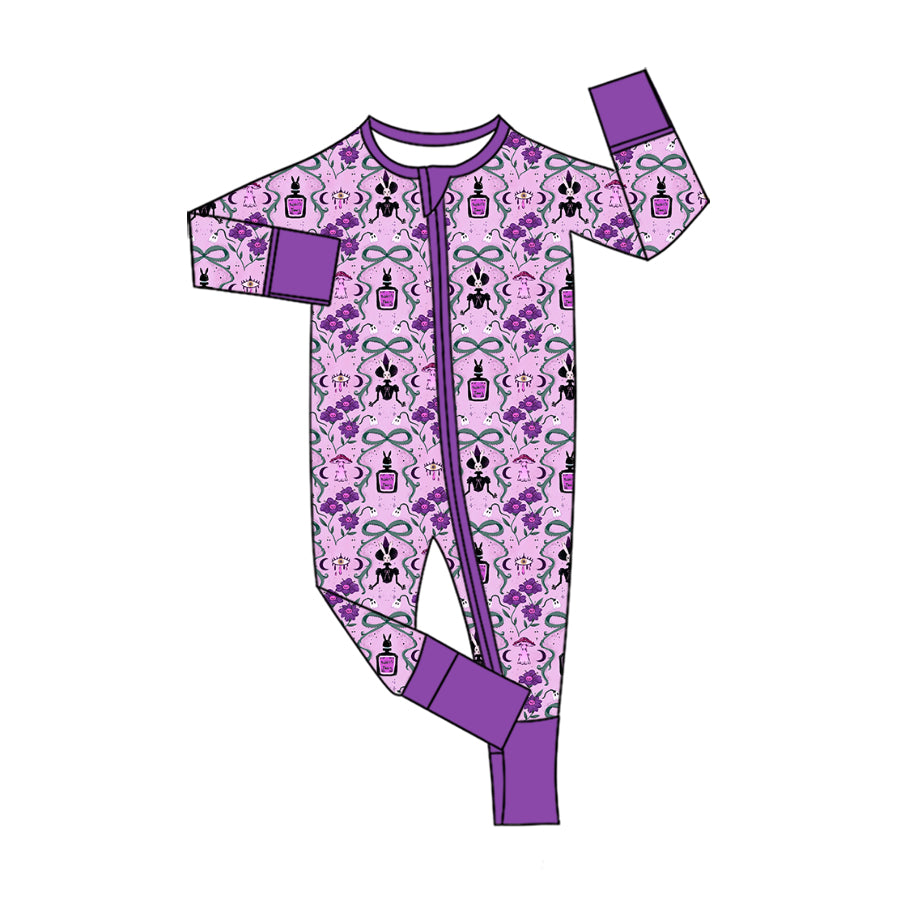 Toddle baby girl Halloween long sleeve zip romper preorder