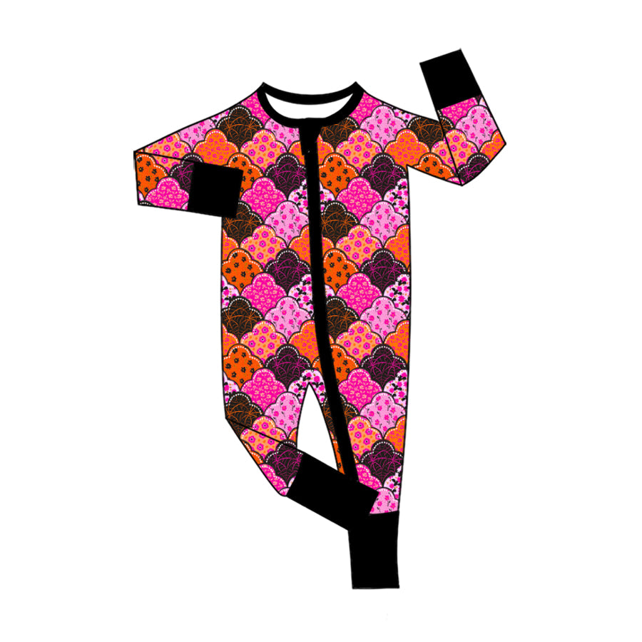Toddle baby girl Halloween long sleeve zip romper preorder