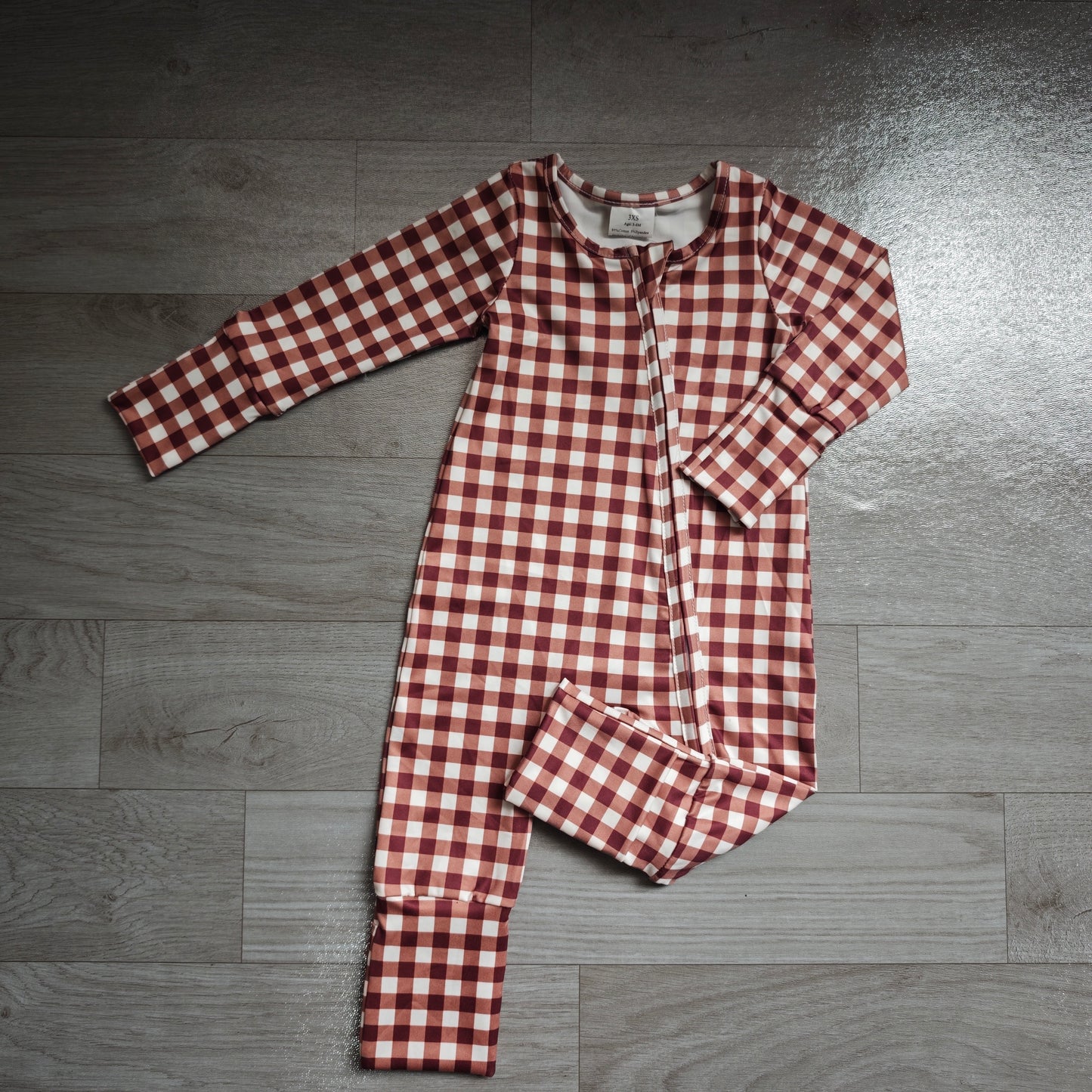 Toddle baby boy long sleeve plaid print romper preorder