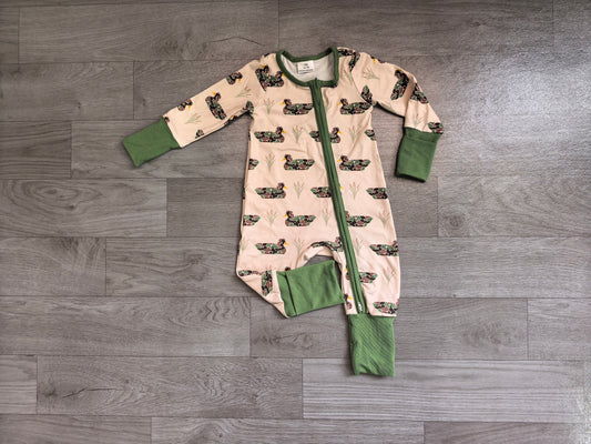 Toddle baby boy long sleeve camo duck design romper preorder