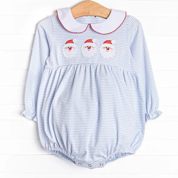 Toddle baby girl long sleeve Christmas santa design romper preorder