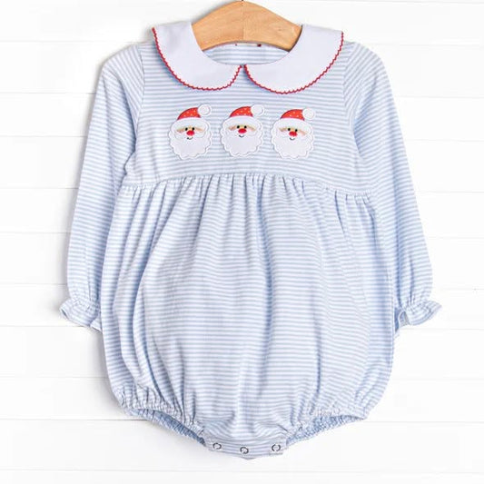 Toddle baby girl long sleeve Christmas santa design romper preorder