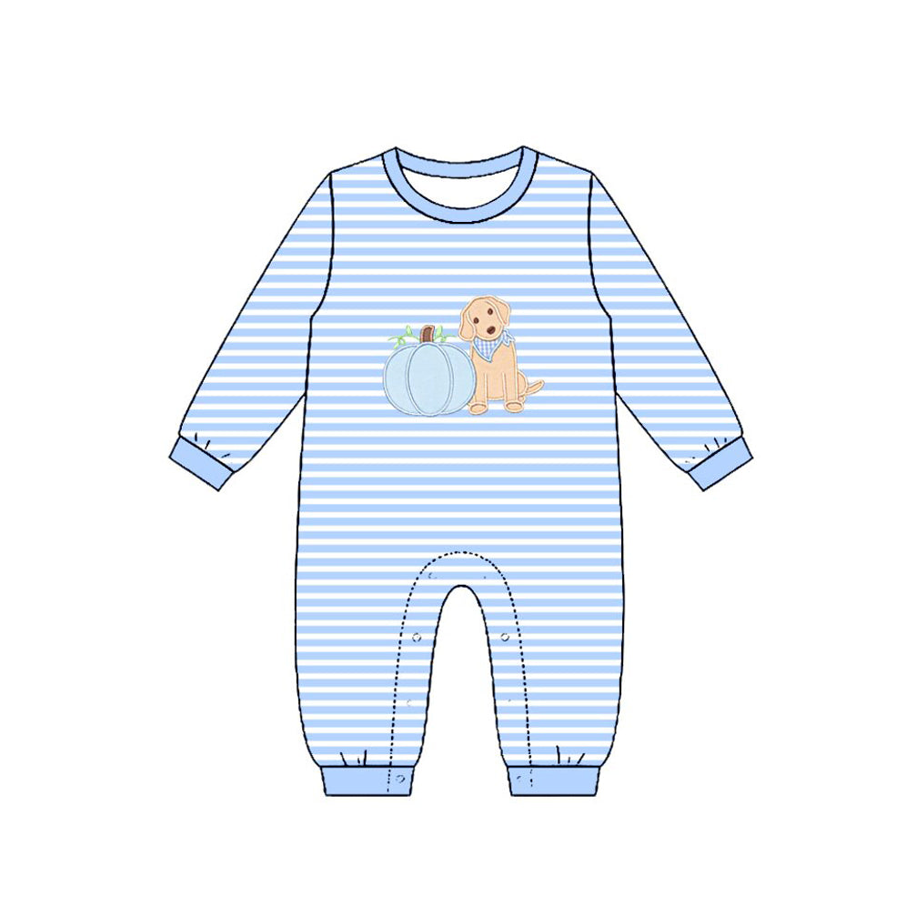 Toddle baby boy fall pumpkins design romper preorder