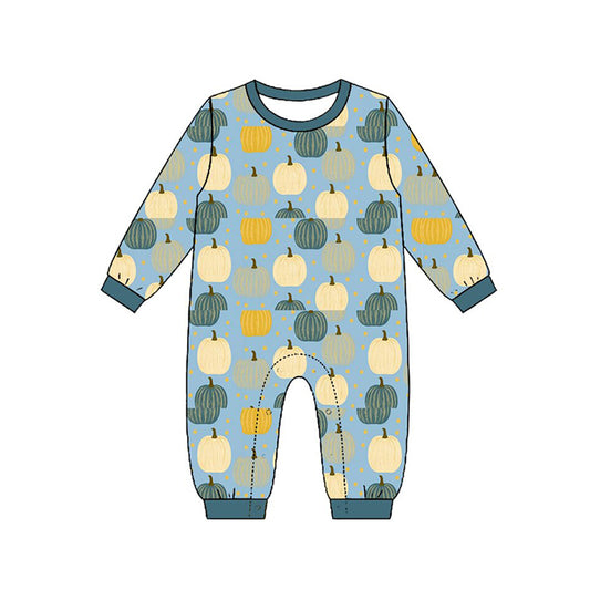Toddle baby boy fall pumpkins design romper preorder