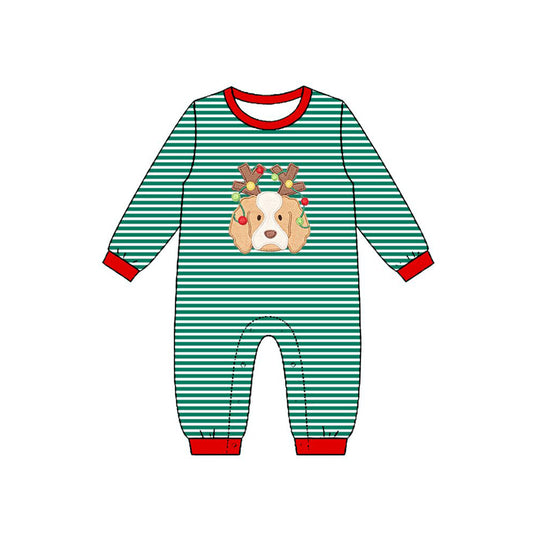 Toddle baby boy Christmas deer dog design romper preorder