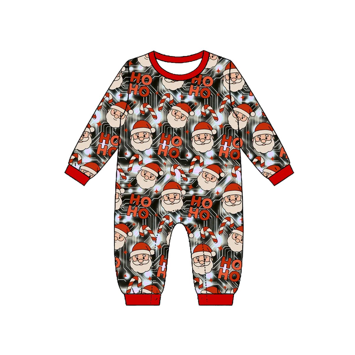 Toddle baby girl long sleeve christmas santa romper preorder