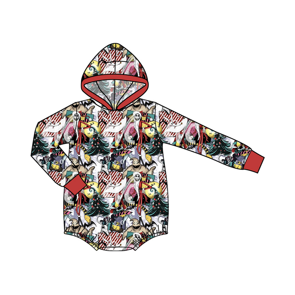 Toddle baby long sleeve halloween print hoodie romper preorder