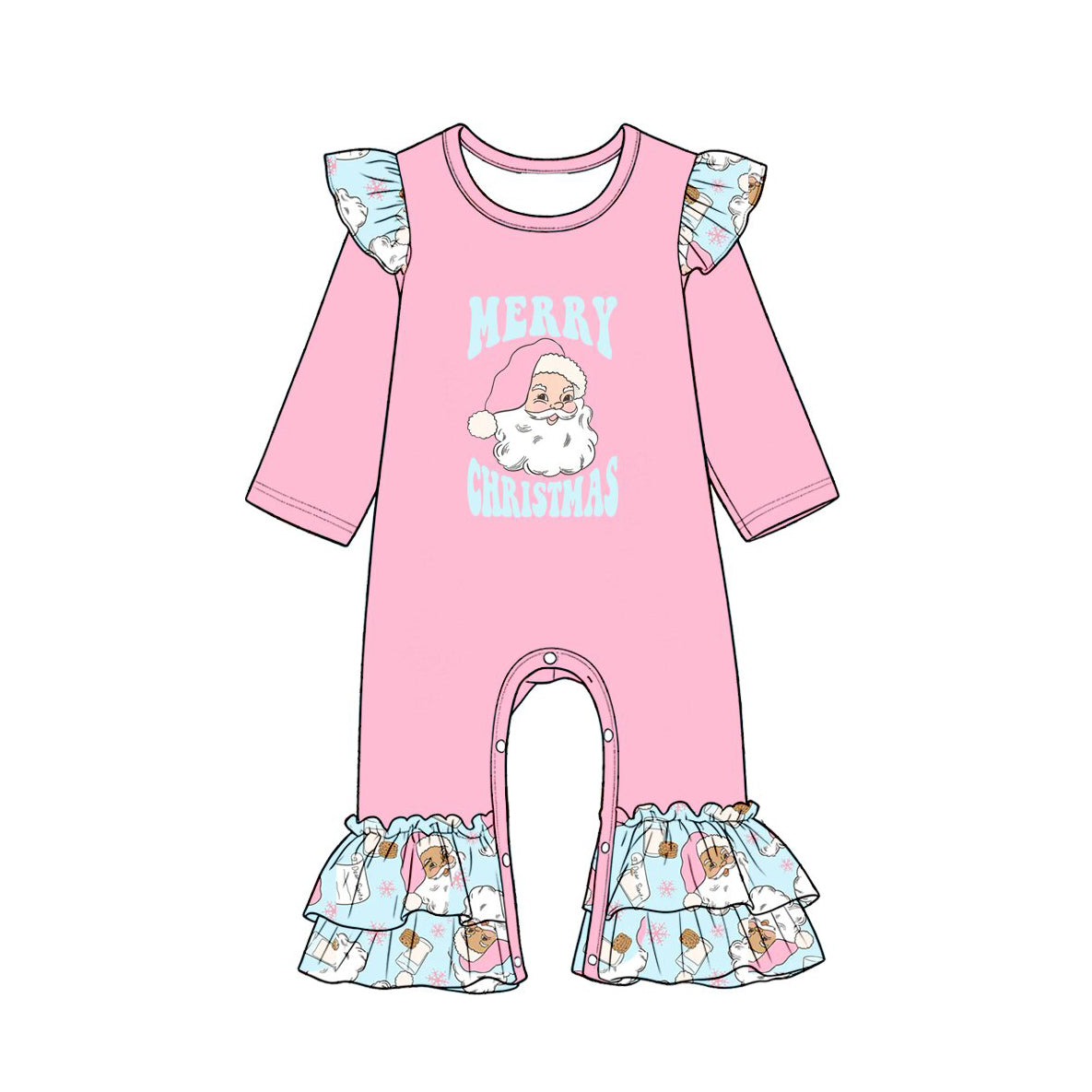 Toddle baby long sleeve Christmas santa claus fall winter romper preorder