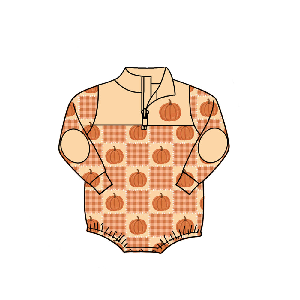 Toddle baby long sleeve pumpkins fall winter romper preorder