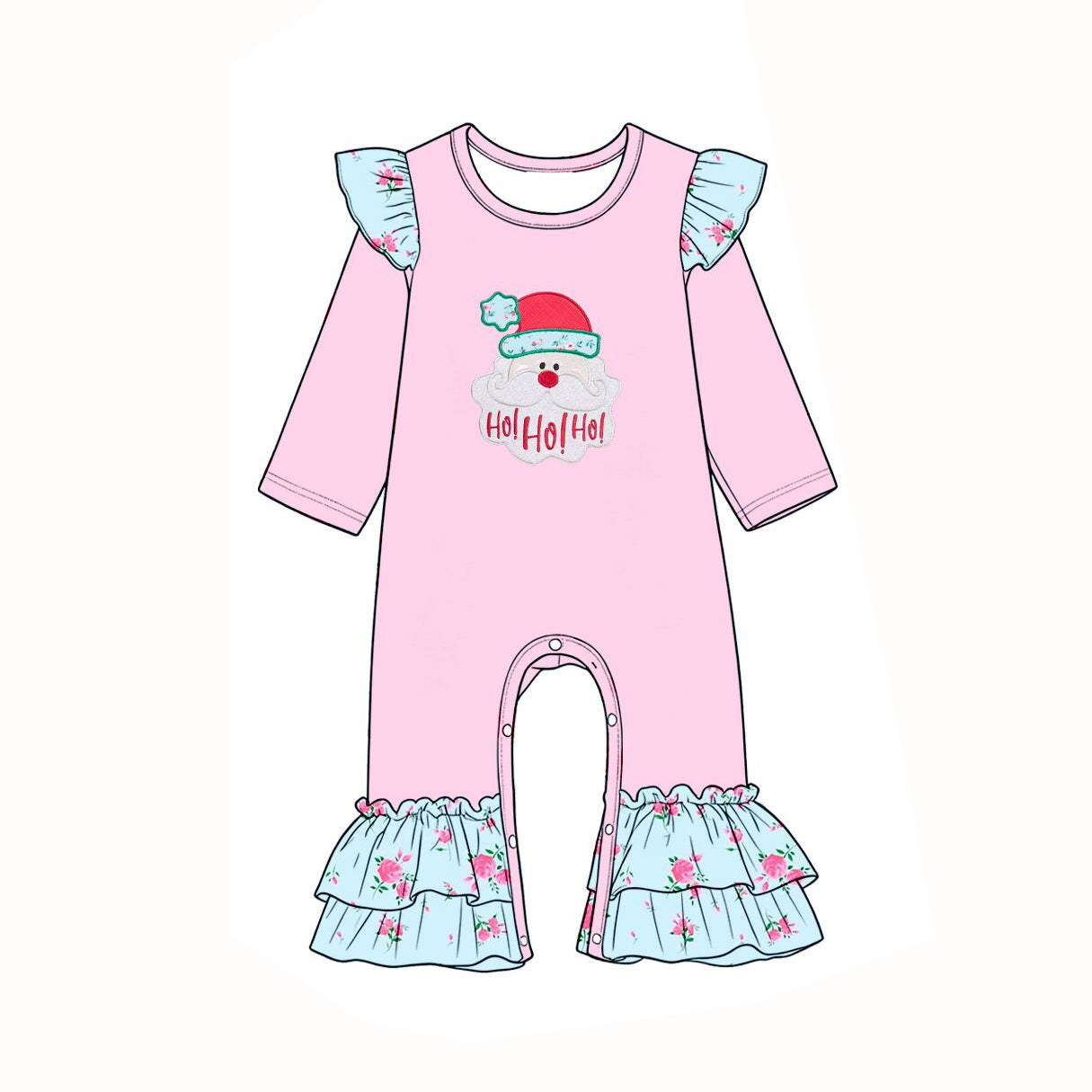 Toddle baby girl Christmas hohoho romper preorder