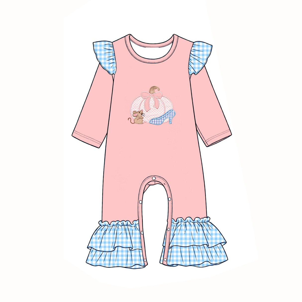 Toddle baby girl fall pumpkin romper preorder