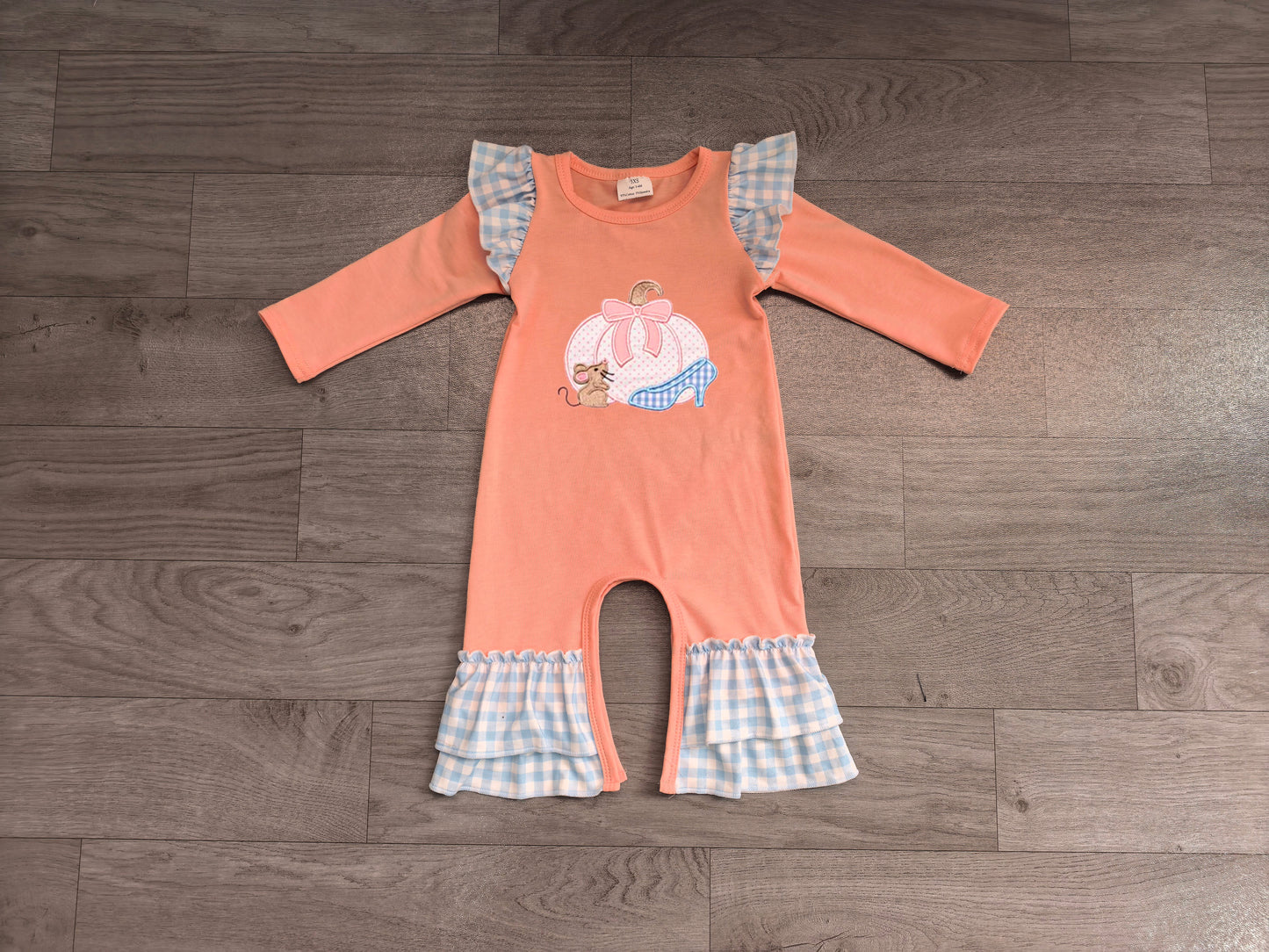Toddle baby girl fall pumpkin romper preorder