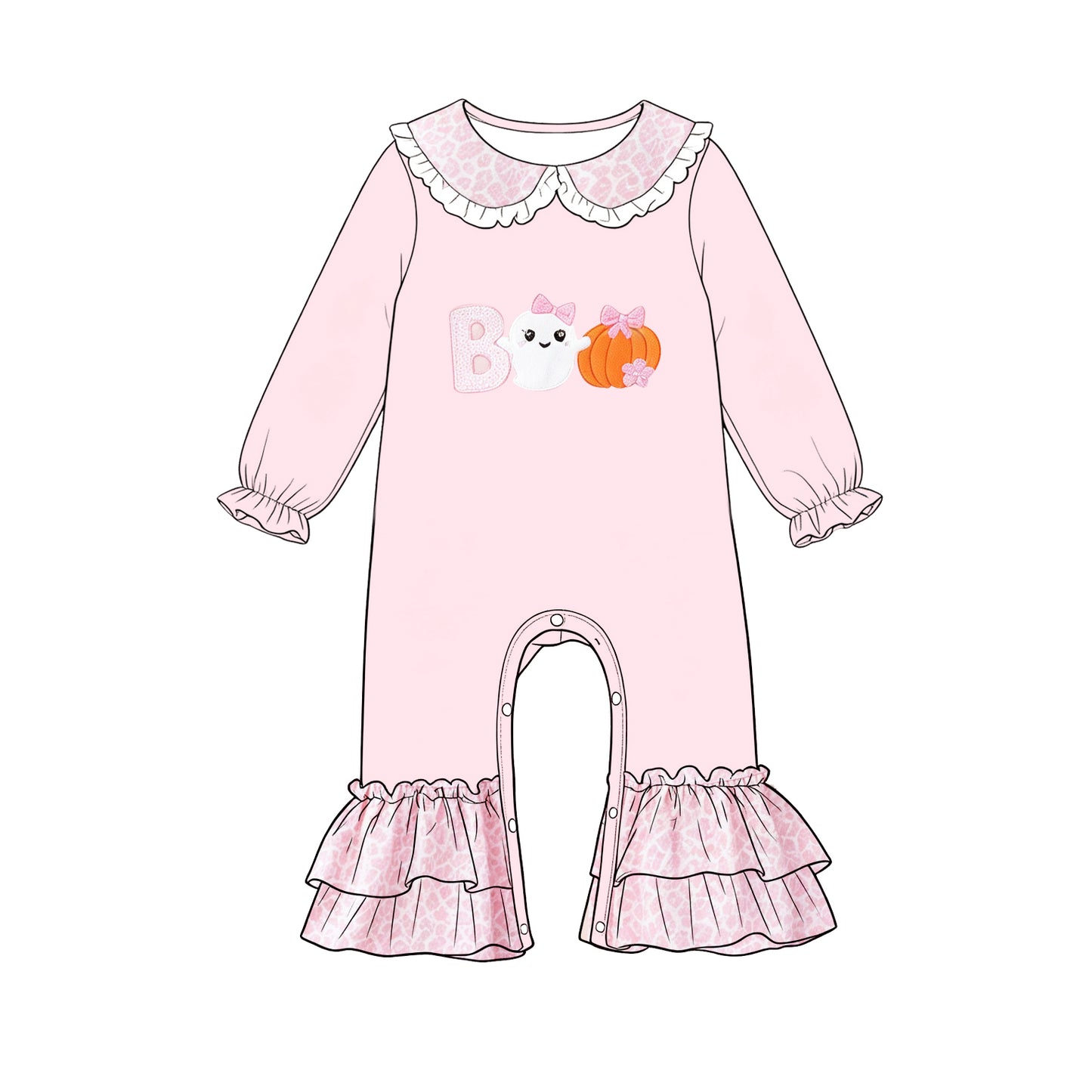 Toddle baby girl Halloween ghost pumpkin romper preorder
