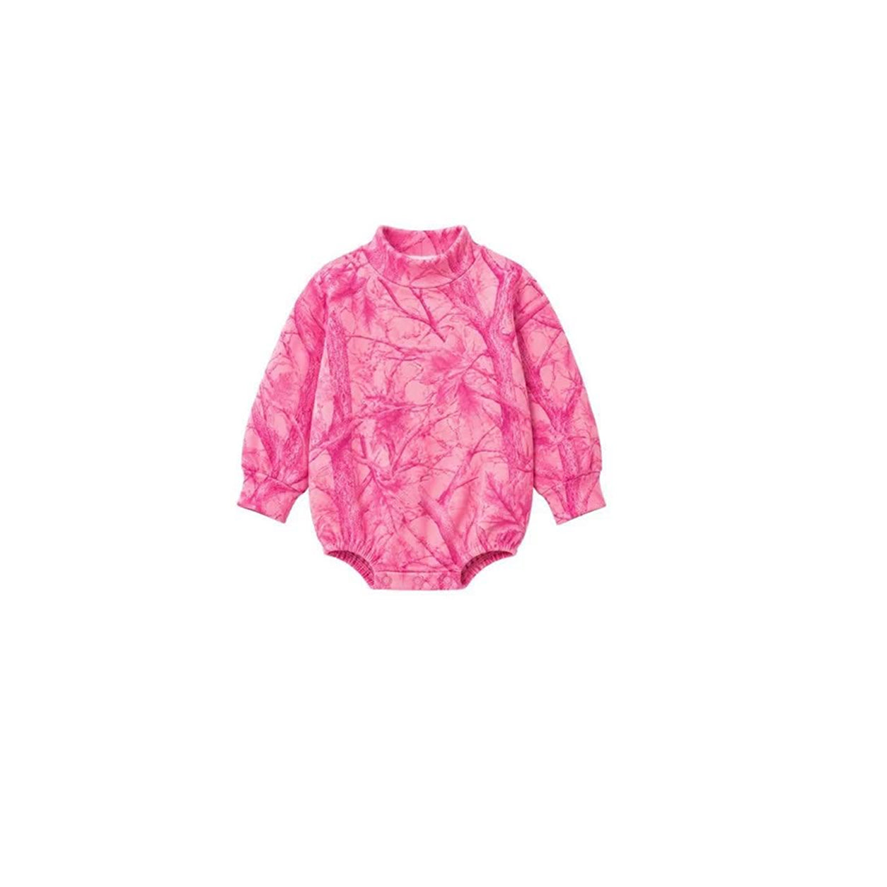 Toddle baby girl pink leaves romper preorder