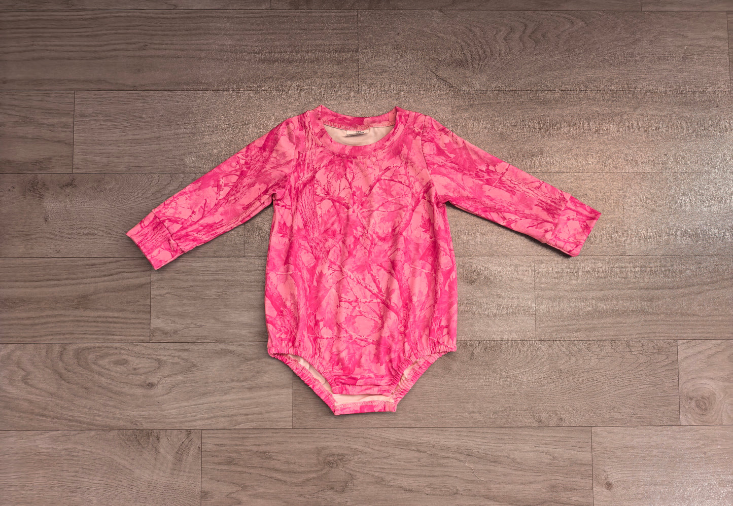 Toddle baby girl pink leaves romper preorder
