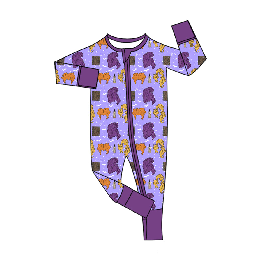 Toddle baby girl halloween zip romper preorder
