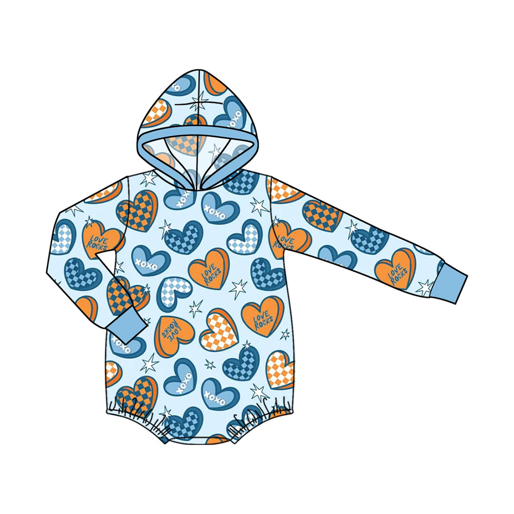 Toddle baby valentines heart long sleeve romper preorder