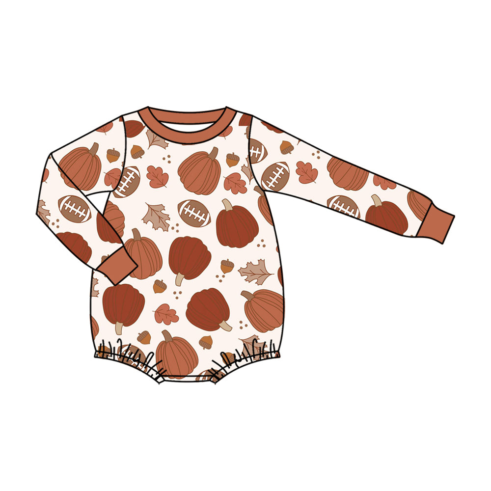 Toddle baby long sleeve fall pumpkin romper preorder