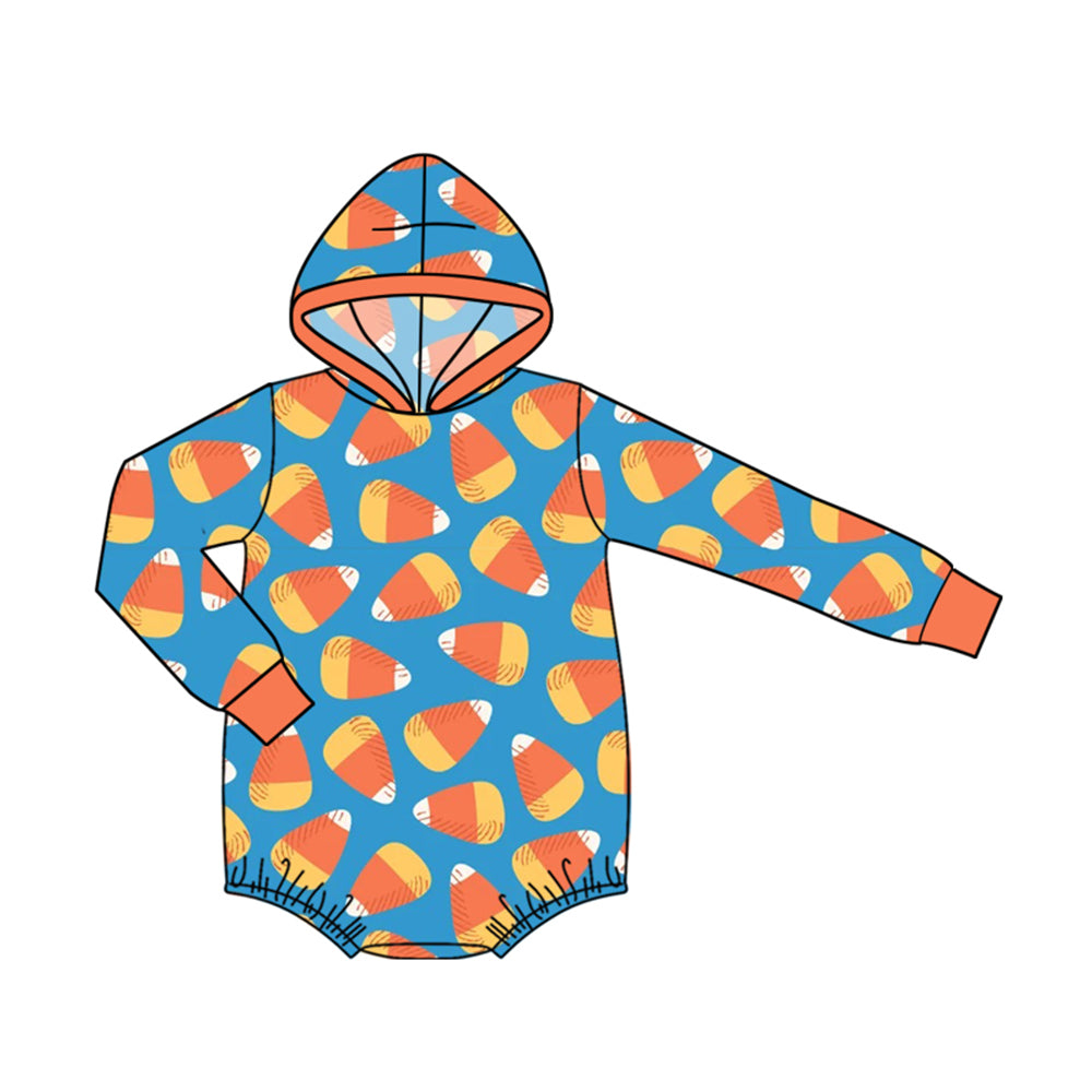 Toddle baby long sleeve halloween candy corn romper preorder