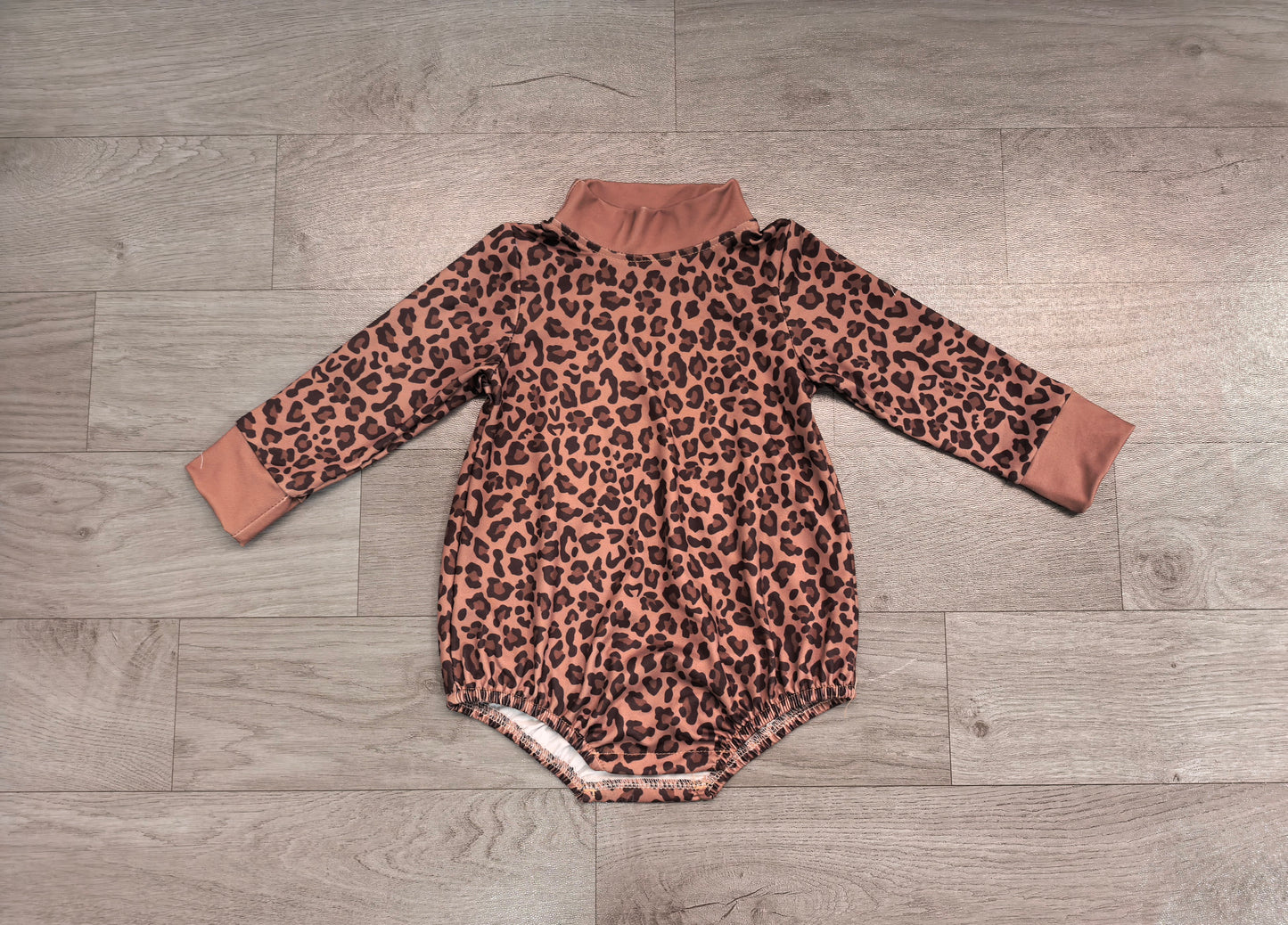 Toddle baby long sleeve leopard print romper preorder