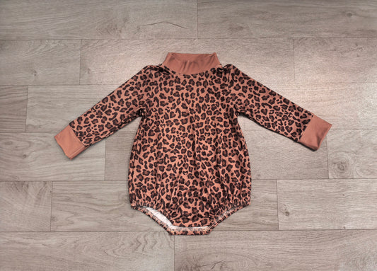 Toddle baby long sleeve leopard print romper preorder