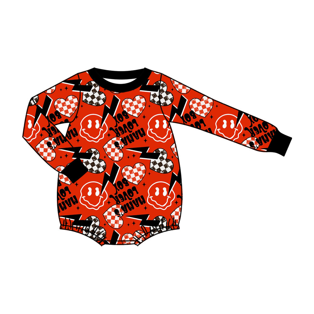 Valentines day mamas lovers boy long sleeve romper preorder