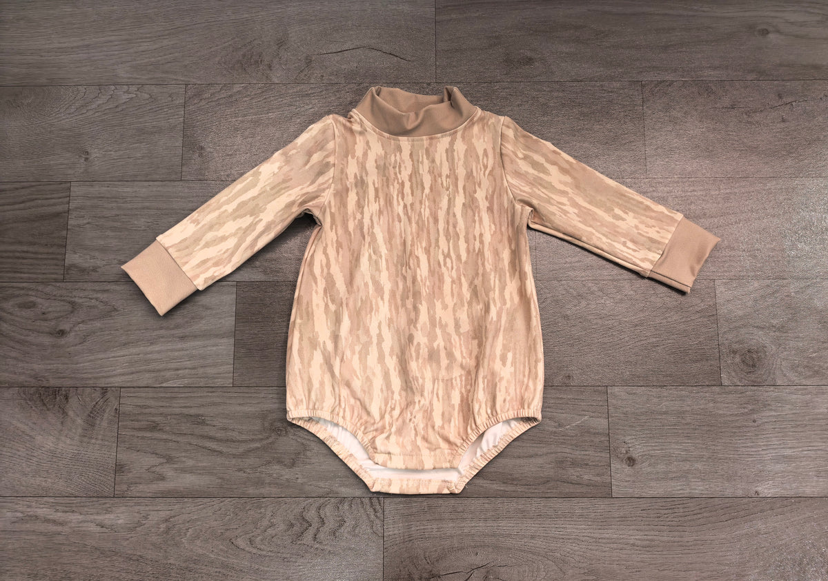 Camouflage print toddle baby boy long sleeve yoga romper preorder