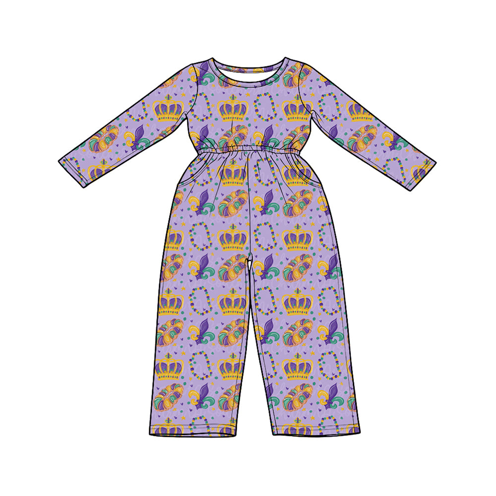 Toddle girls Mardi Gras jumpsuit preorder