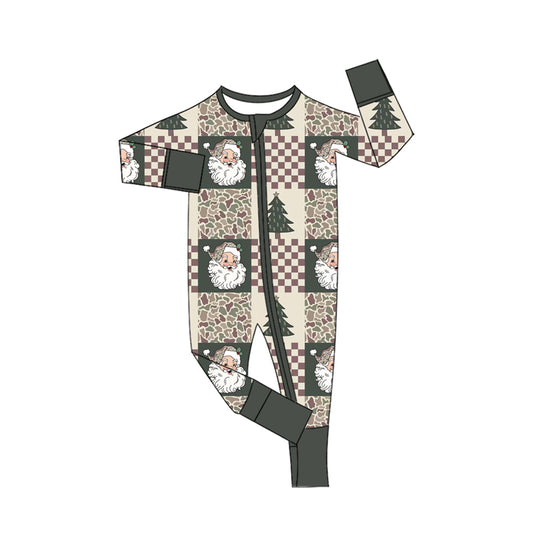 Christmas santa claus print toddle baby long sleeve romper preorder