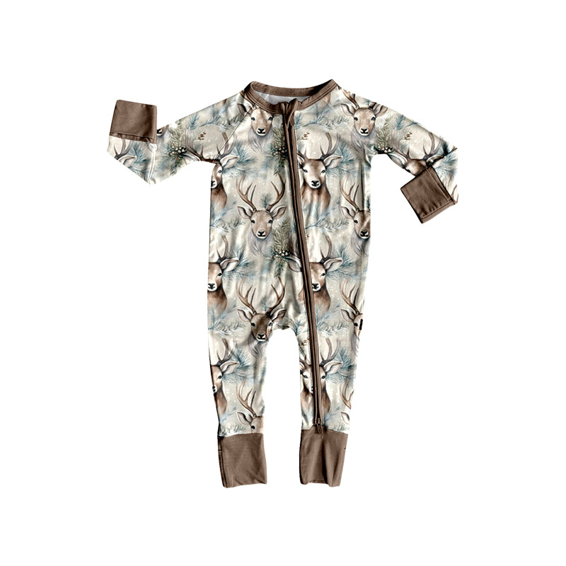 Deer print toddle baby long sleeve romper preorder
