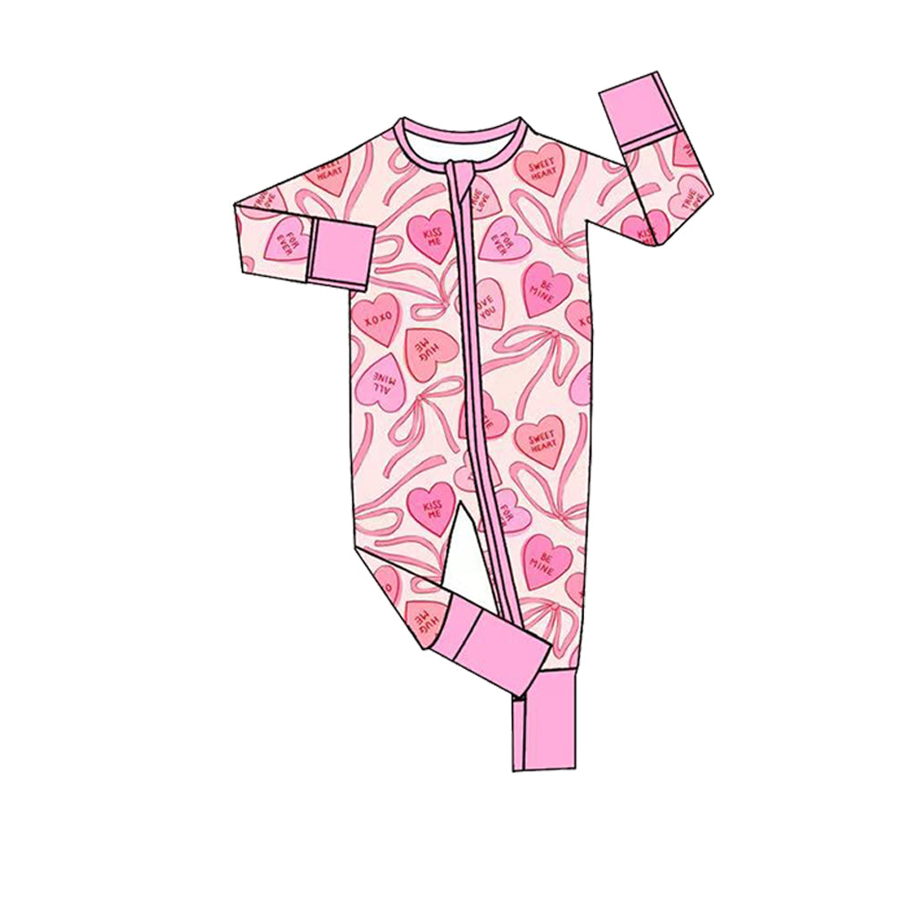 Valentines Day print toddle baby long sleeve romper preorder