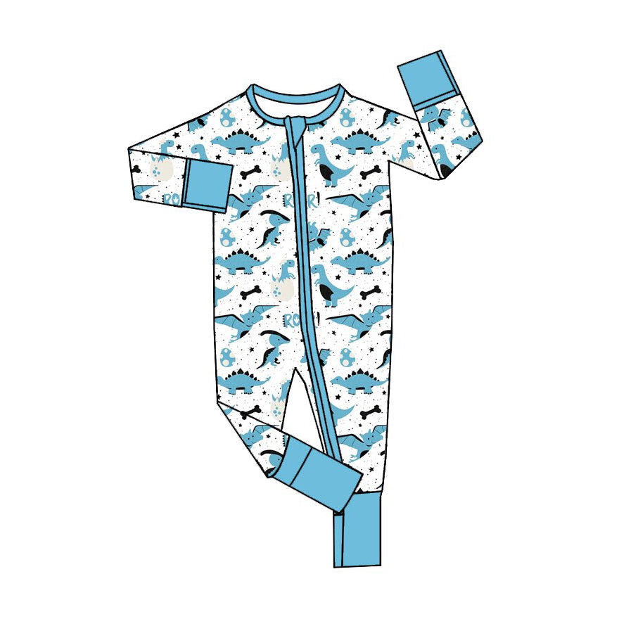 Easter dinosaur eggs print toddle baby boy long sleeve romper preorder