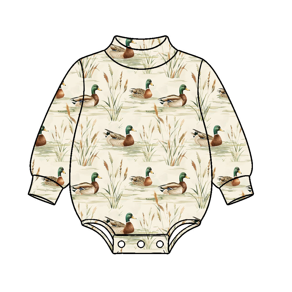 Duck print toddle baby long sleeve romper preorder