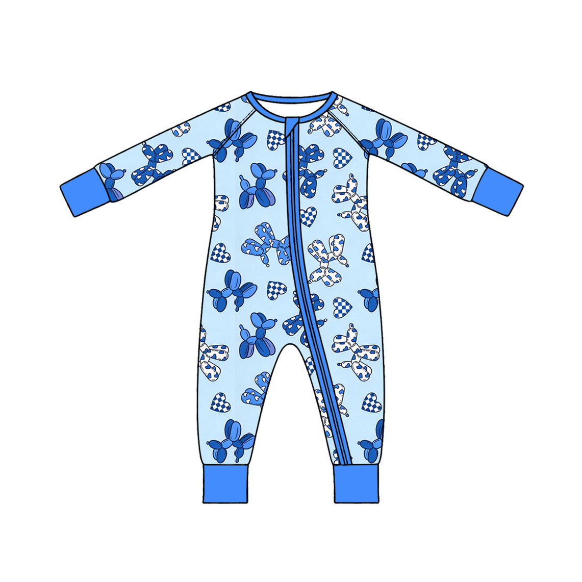 Valentines dog print toddle baby long sleeve romper preorder