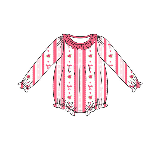 Valentines day toddle baby long sleeve romper preorder