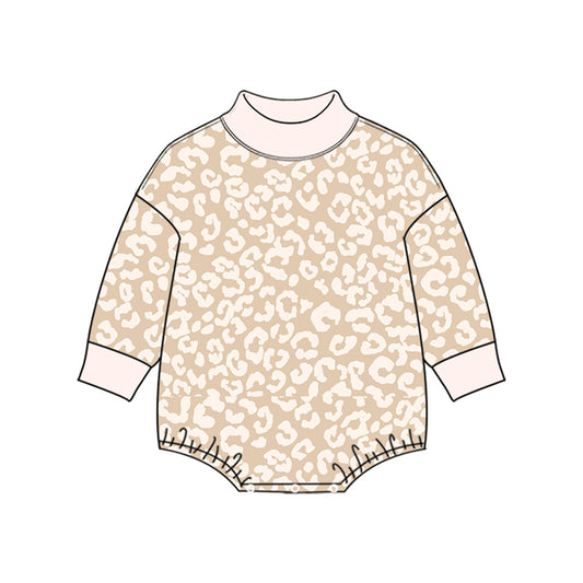 Leopard print toddle baby long sleeve romper preorder