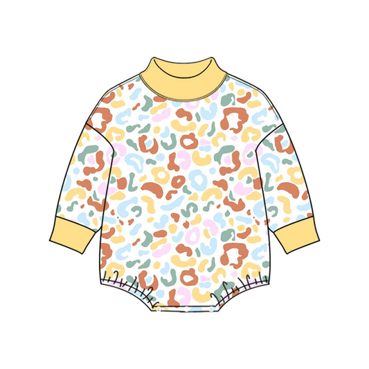 Leopard print toddle baby long sleeve romper preorder