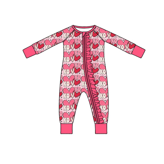 Valentines day toddle baby long sleeve romper preorder