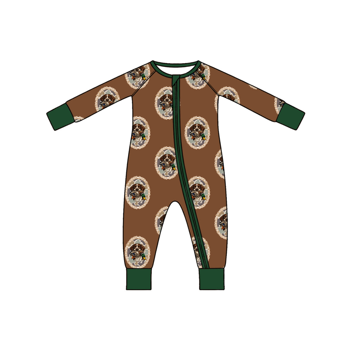 Dog duck toddle baby boy long sleeve romper preorder