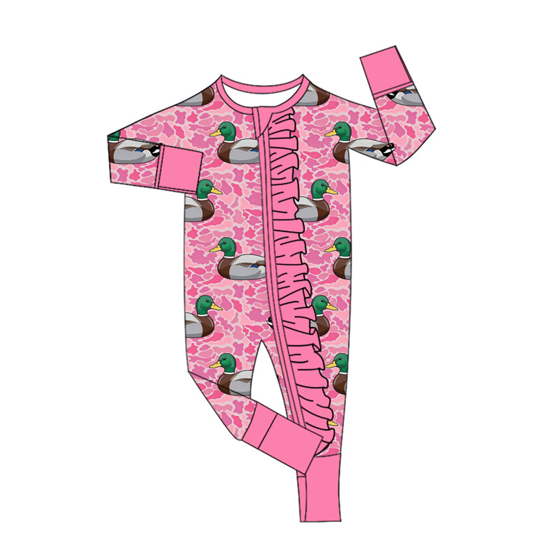 Camo duck toddle baby long sleeve romper preorder