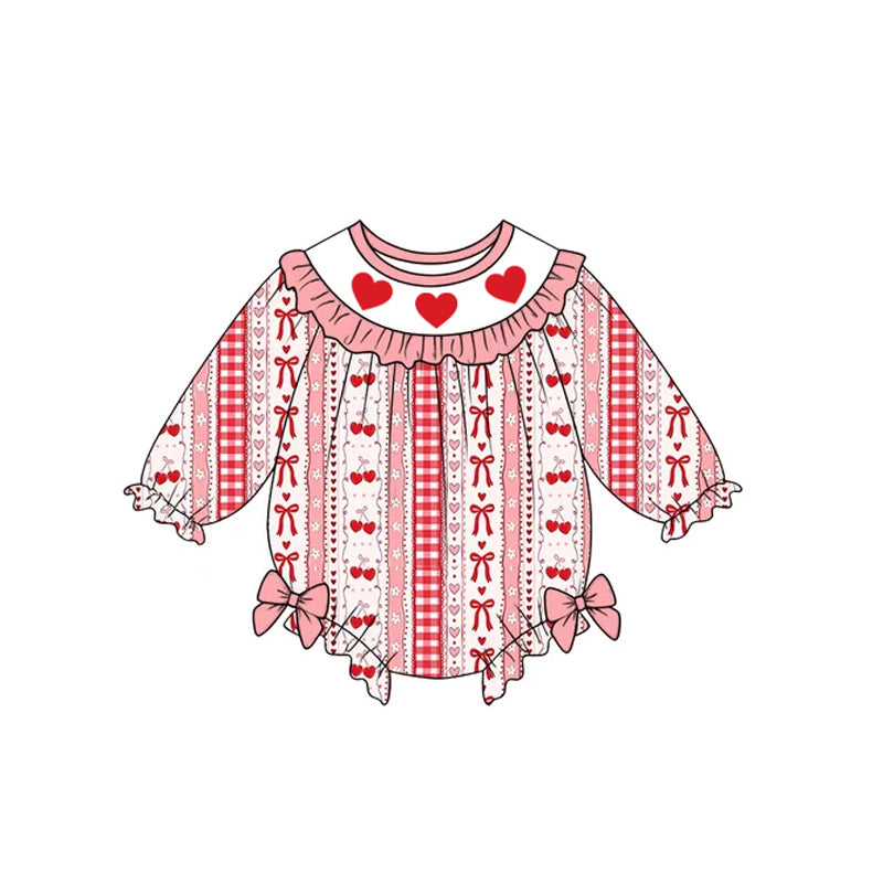 Valentines day print toddle baby long sleeve romper preorder