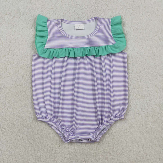 Lavender stripes toddle girls summer romper