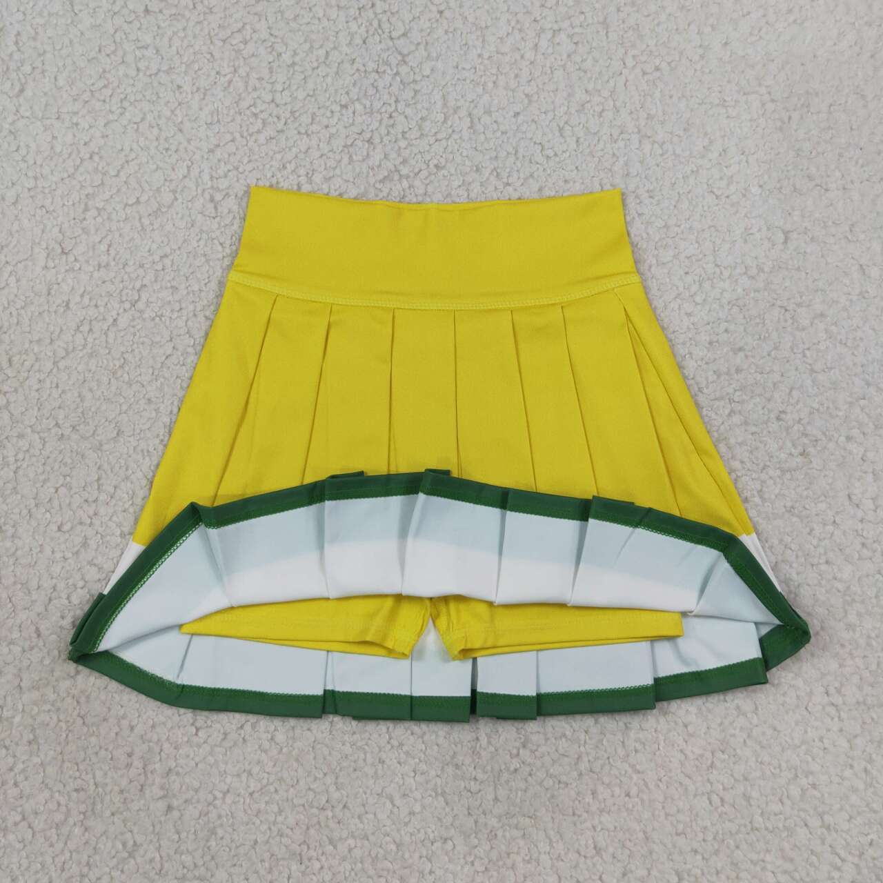 Yellow color girls summer yoga skirts