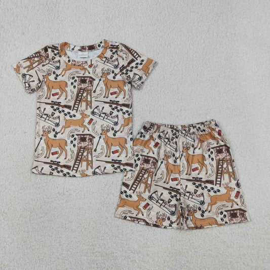 Hunting season deer design design kids boys summer outfit
