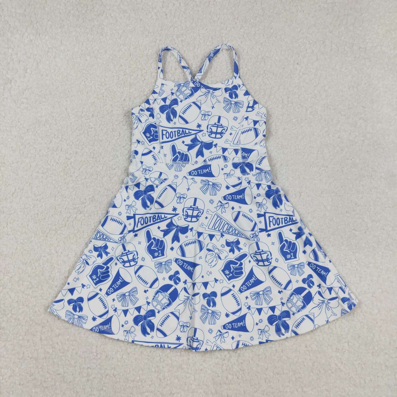 Baby girls custom team active wear athletic summer yoga dress