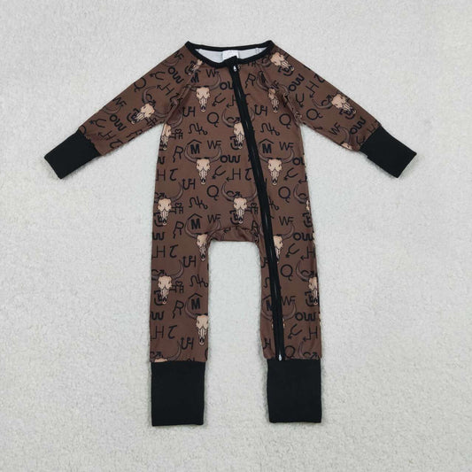 Western aztec toddle baby long sleeve romper