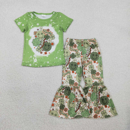 Saint Patrick's Day lucky charm baby girls outfit