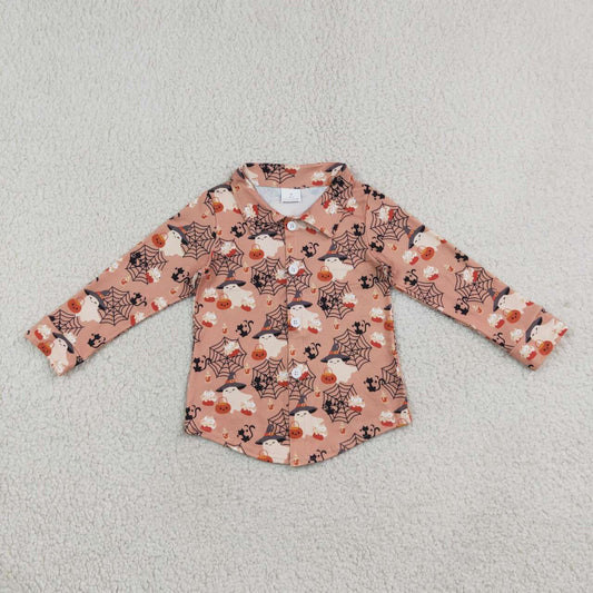 Halloween ghost kids long sleve t-shirt
