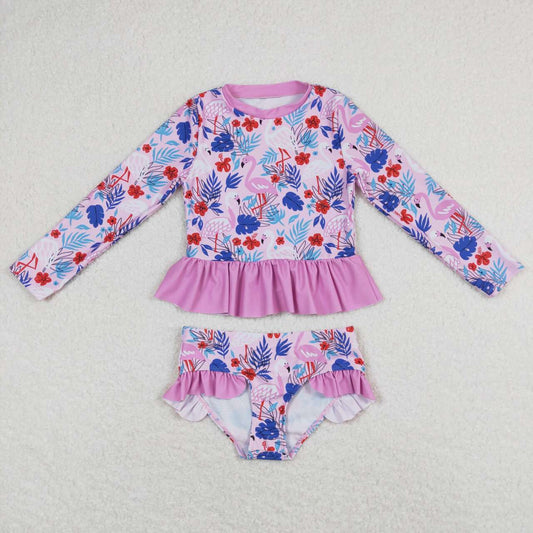 toddle baby girls flamingo summer beachwear
