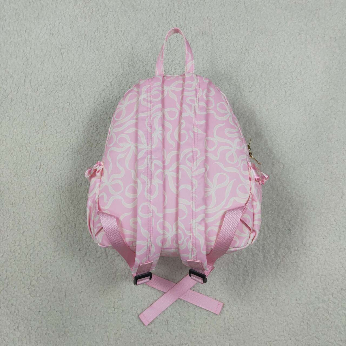Pink bow design kids baby backpack